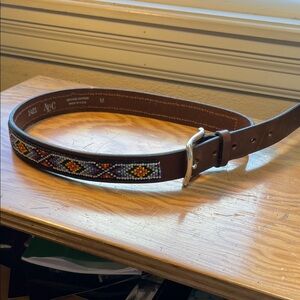 Brown Beaded Kids Belt
